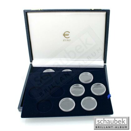 coin cassette Finland - 10- Euro commemorative coins with capsules, 20 spaces on 2 trays