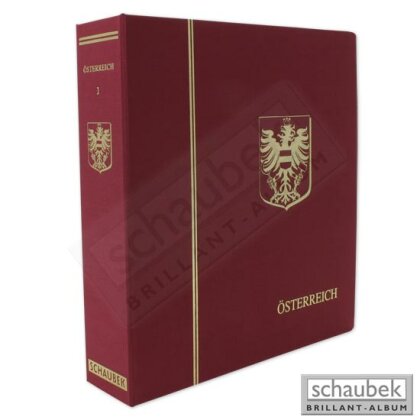 Album Österreich 1850-1938 Standard mit Nebengebieten, im Schraubbinder rot, Band I