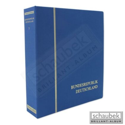 Album Bundesrepublik 1949-1973 B im Kunstleder-Schraubbinder blau, Band I ohne Schutzkassette