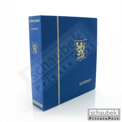 Album Alderney 1983-2019 Standard, in a blue screw post binder, Vol. I, without slipcase