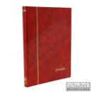 stock book, 32 black pages, 230 mm x 310 mm red