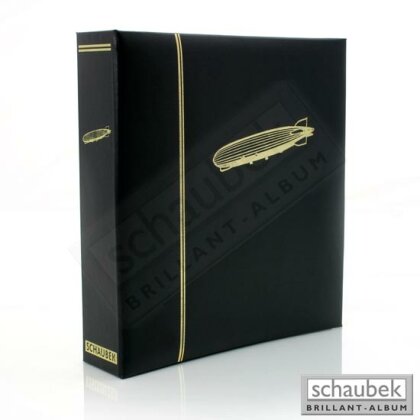 thematic album "Zeppelin" - black screw post, in a binder leatherette incl. 22 thematic sheets without slipcase