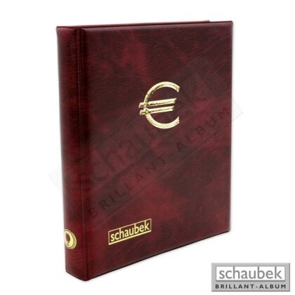 Album pour pièces de 10 euros allemandes avec 5 feuilles pour 60 pièces rouge