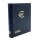 ring binder "Genius" with padded leatherette cover and gold embossing "Euro" blue