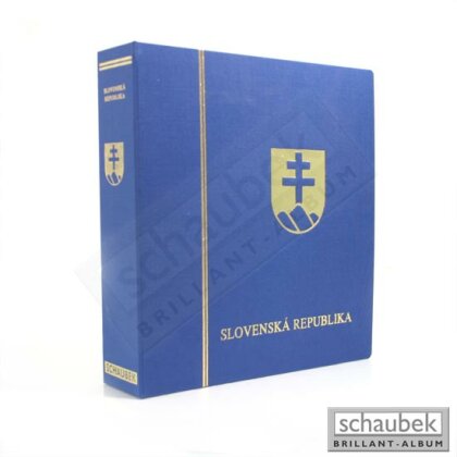 Album Slowakische Republik, Kleinbogen 1993-2009 Brillant im geprägten Leinen-Schraubbinder blau, Band I, ohne Schutzkassette