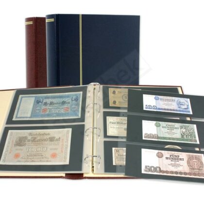 bank note album "Diplomat" incl. 20 foil-sheets fo-101 red