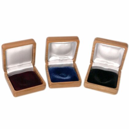 Coin case from cherry tree, univeral cushioned, 56 x 50 mm