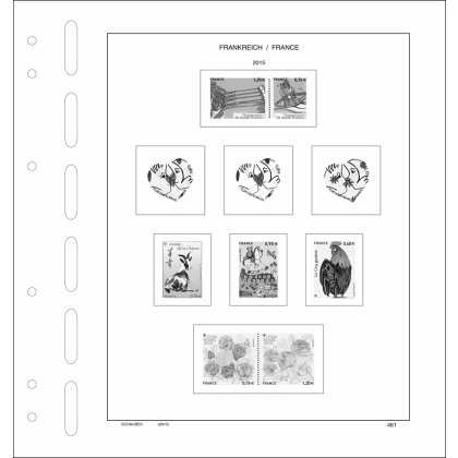 Schaubek set of pages France 2015-2019 Standard